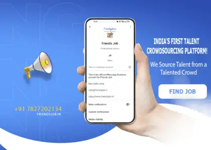 New Home Page - Friendsjob a hand holding a phone Friendsjob